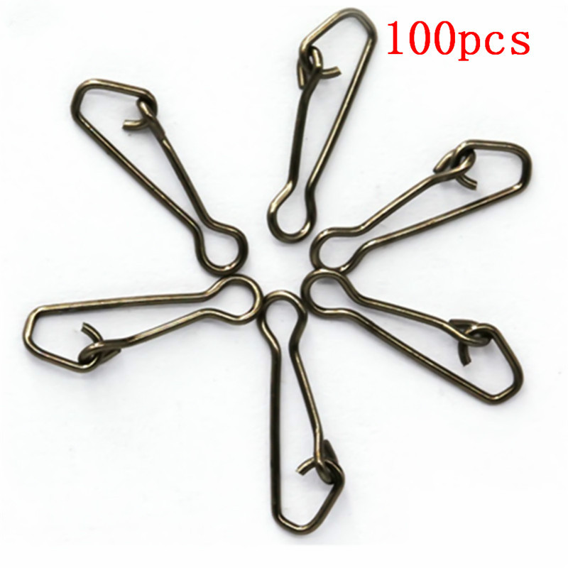 Fishing Hook Assortment - 100pcs/lot QL Hooked Swivels Snap Stainless