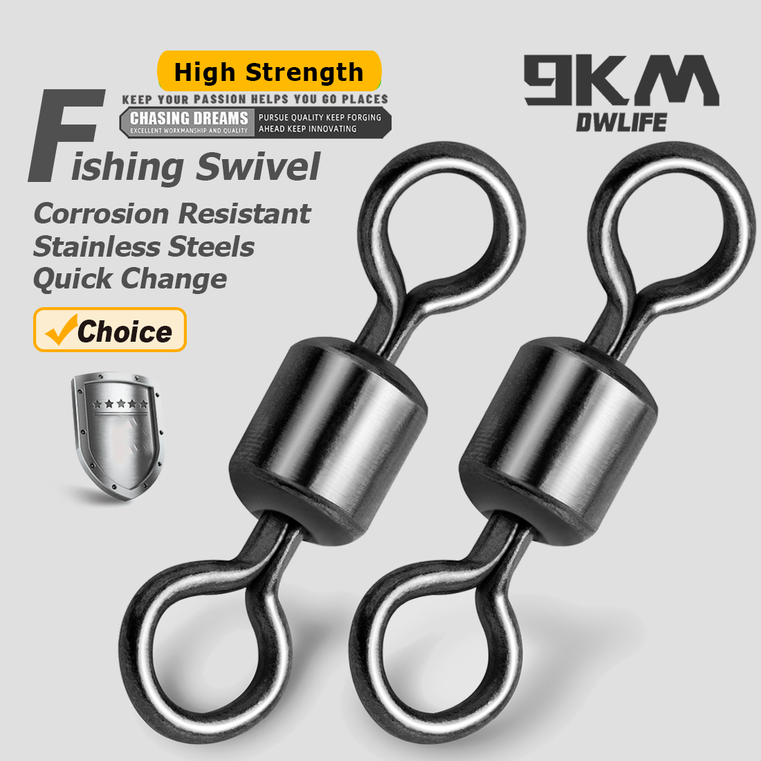 Fishing Hook Barbless - Fishing Rolling Barrel Swivel Tackle 50pcs