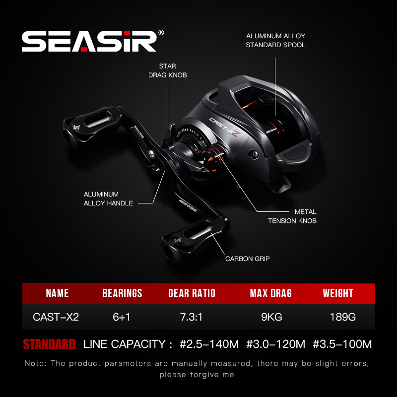 SEASIR Cast-X2 Baitcasting Ree - Kastking Reel Zephyr recension och pris