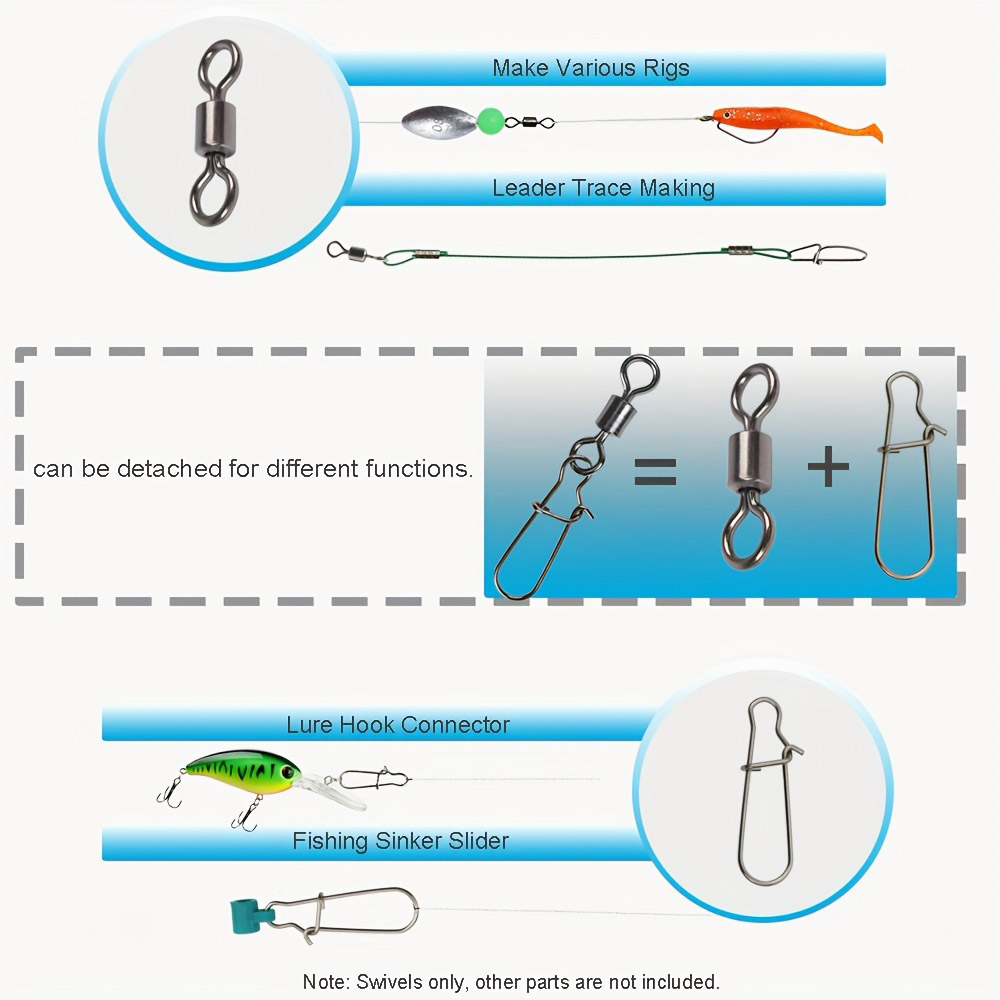 95/210 PCS Set Fishing Connect - Fishing Hook Stainless Steel recension och pris