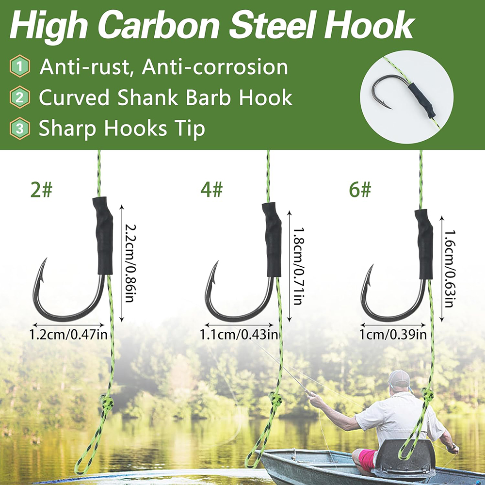 12Pcs Carp fishing hair rigs P - Fishing Hook Assortment recension och pris