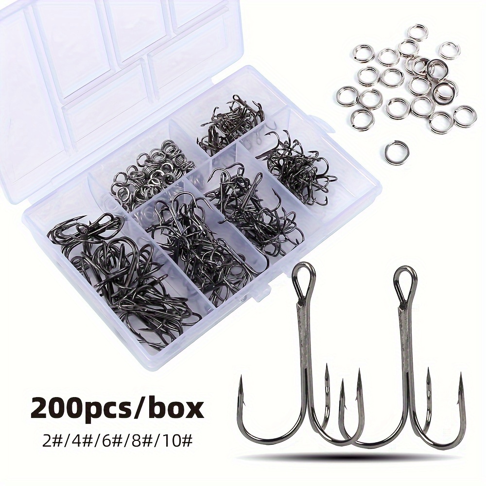 200pcs Fishing Treble Hooks wi - Fishing Hook Circle recension och pris