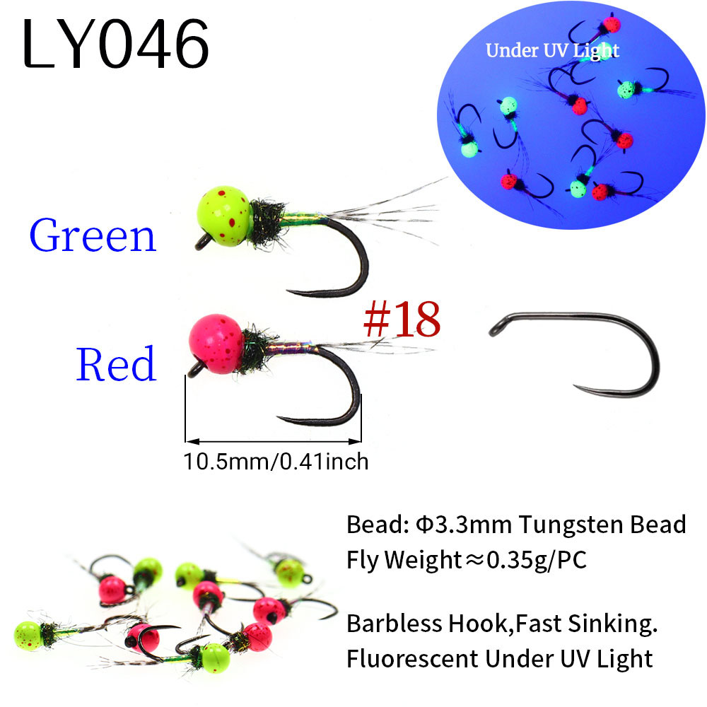 6PCS Fast Sinking Perdigon Eur - Fishing Hook Barbless recension och pris
