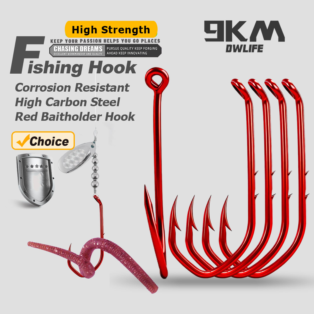 9KM Baitholder Hook 50-100pcs  - Fishing Hook Circle recension och pris