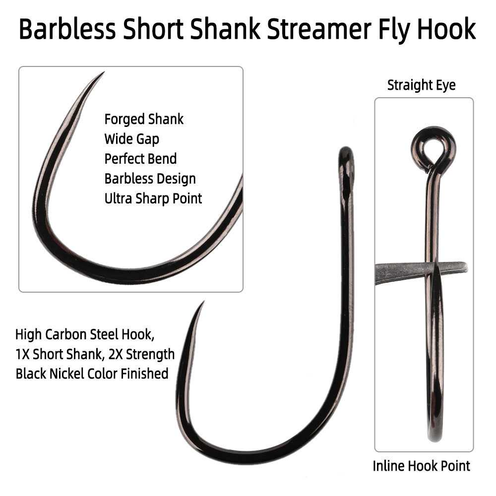 20pcs #1 1/0 2/0 3/0 4/0 5/0 S - Fishing Hook Barbless recension och pris